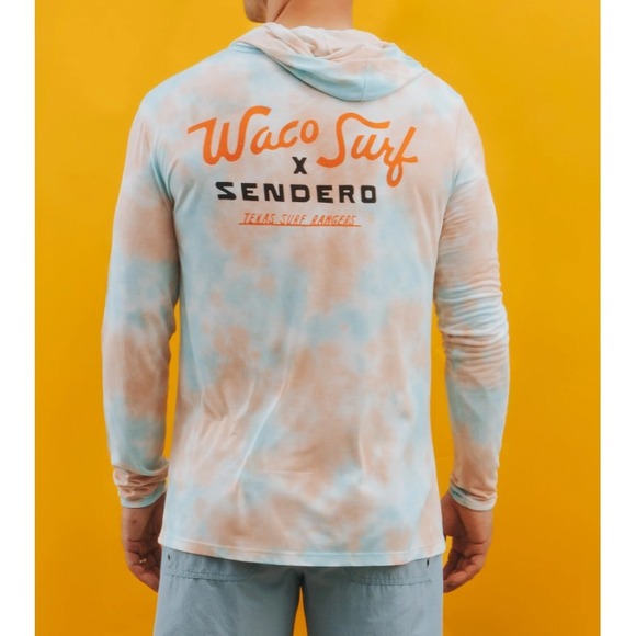 Sendero Provisions Co. Other - NEW Sendero Yucatan Bamboo Hoodie Tech Shirt Tie Dye Waco Surf 70%BAMBOO Size XL